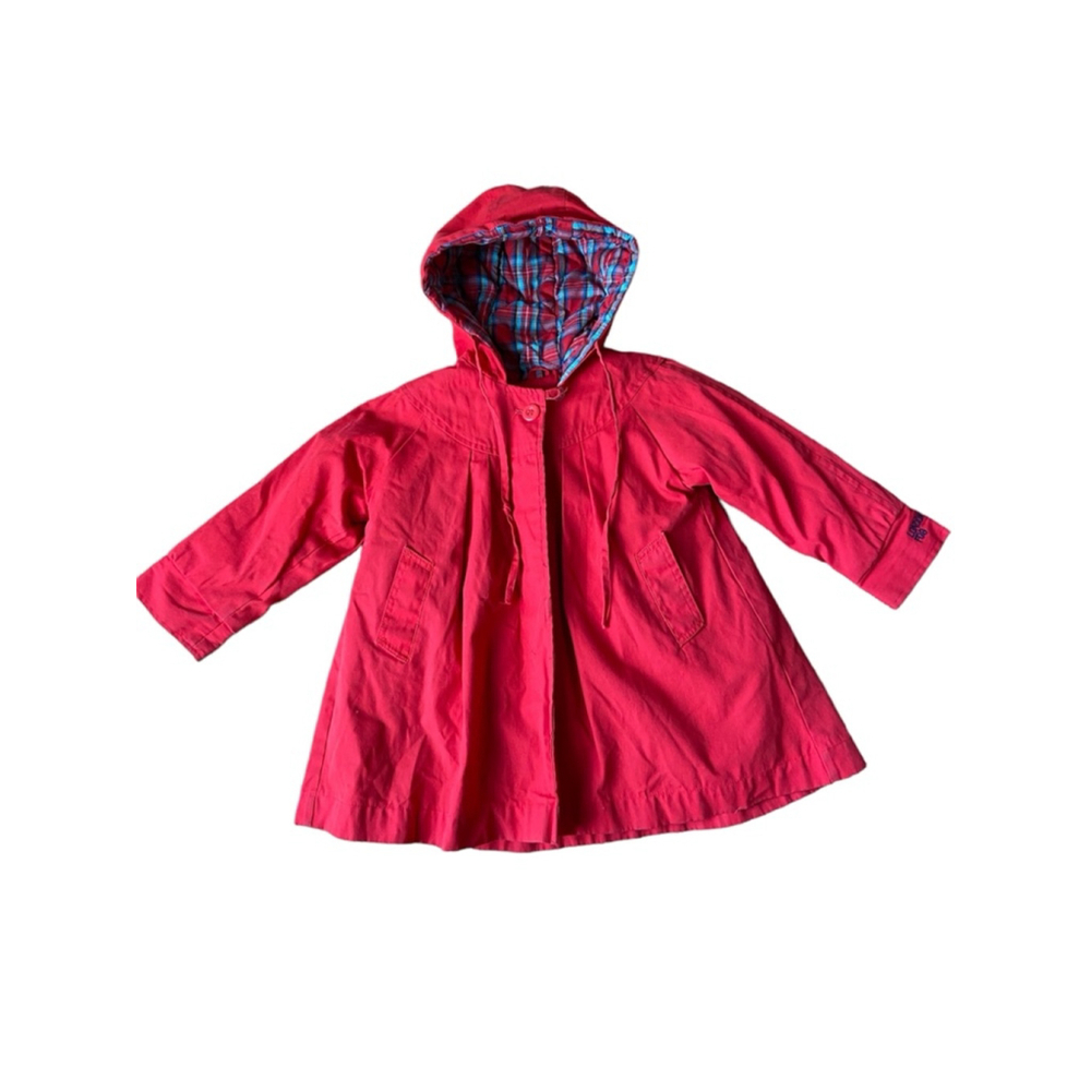 Girls London Fog Red Hooded Jacket 3T